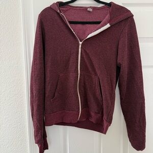 American Apparel Deep Red Knit Fabric